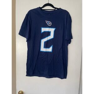 Nike Mens Tennessee Titans Julio Jones #2 T-Shirt Navy Blue NFL Player Tee Large